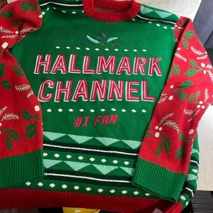 Hallmark brand Christmas sweater: hallmark channel #1 fan